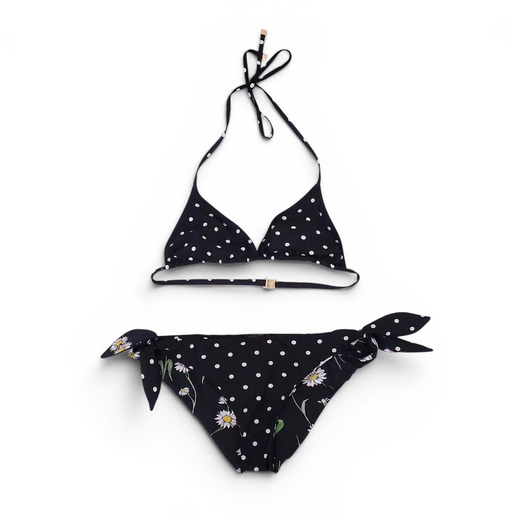 DOLCE & GABBANA POLKA DOT FLORAL BIKINI - SIZE XS/S