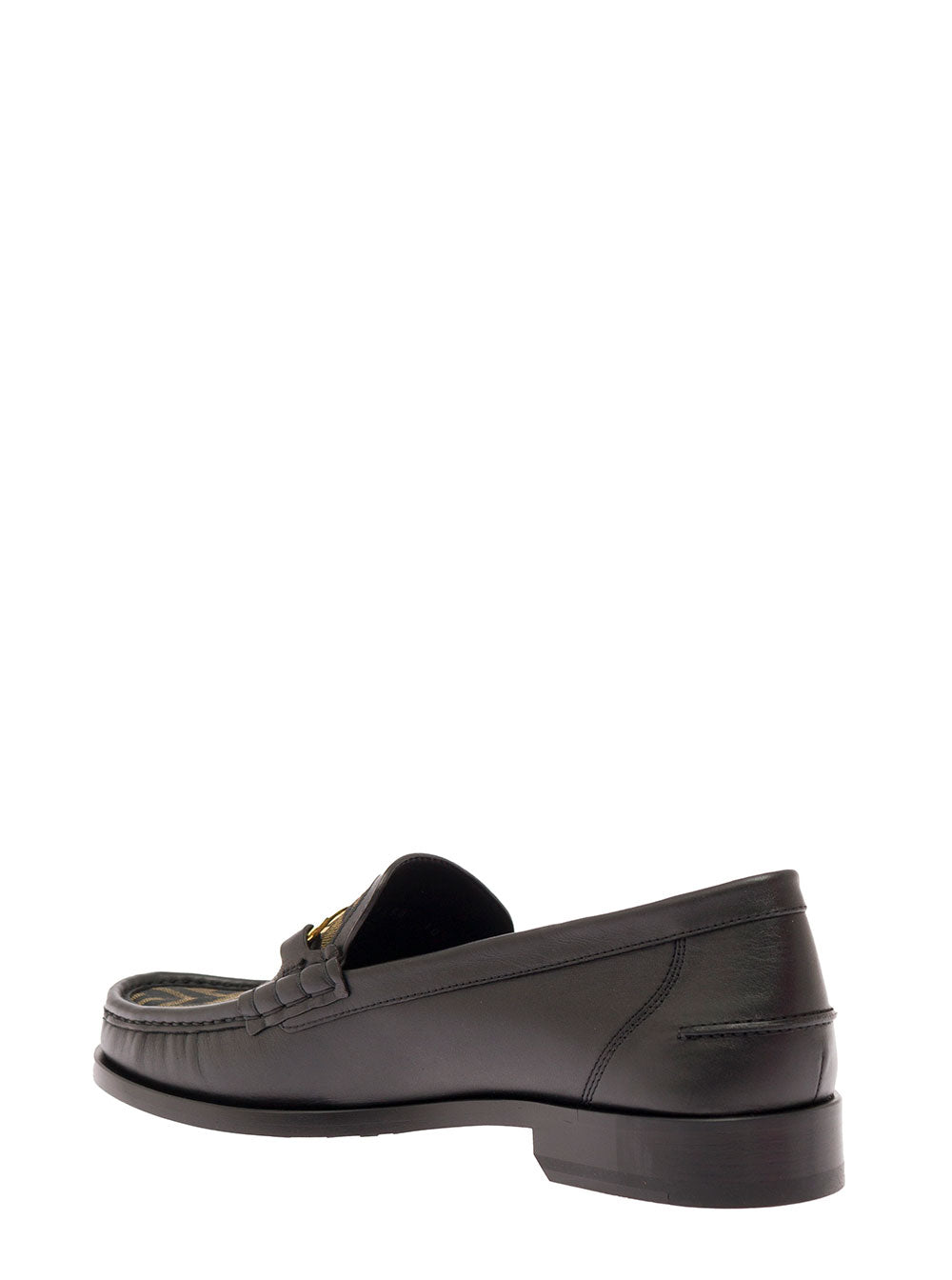 Fendi Men O¿Lock Loafer Tessuto Jacq.Ff+Vitello