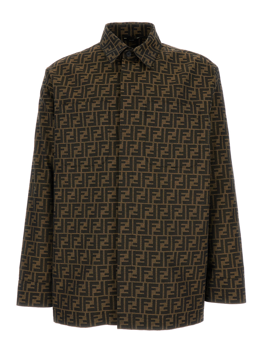 Fendi Men Overshirt Fendi Zucca Jacquard
