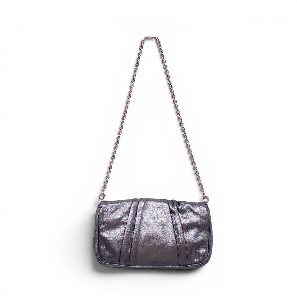 FENDI SILVER 'MIA' POUCHETTE BAG