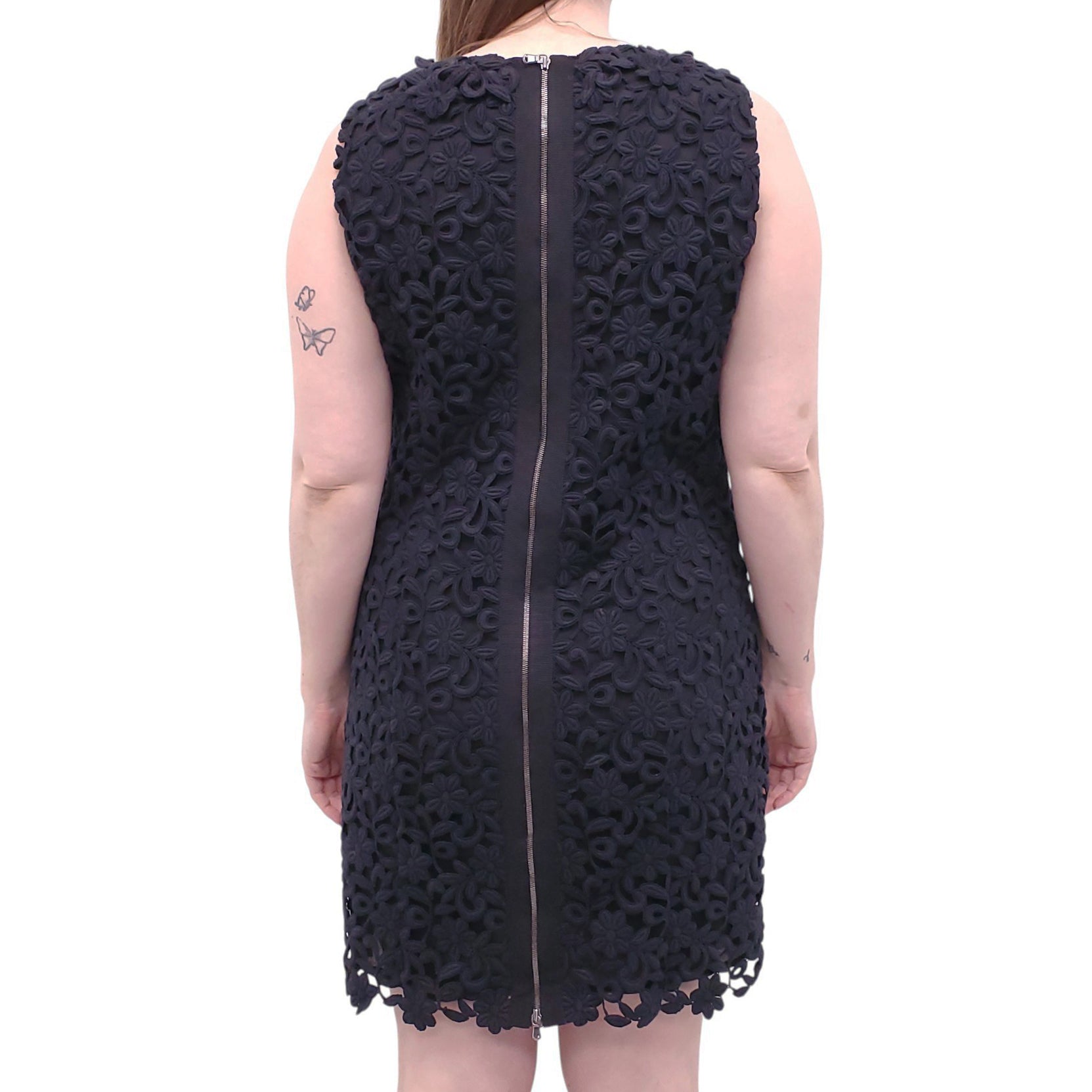 ANTONIO BERARDI FLORAL EYELET DRESS - SIZE 10