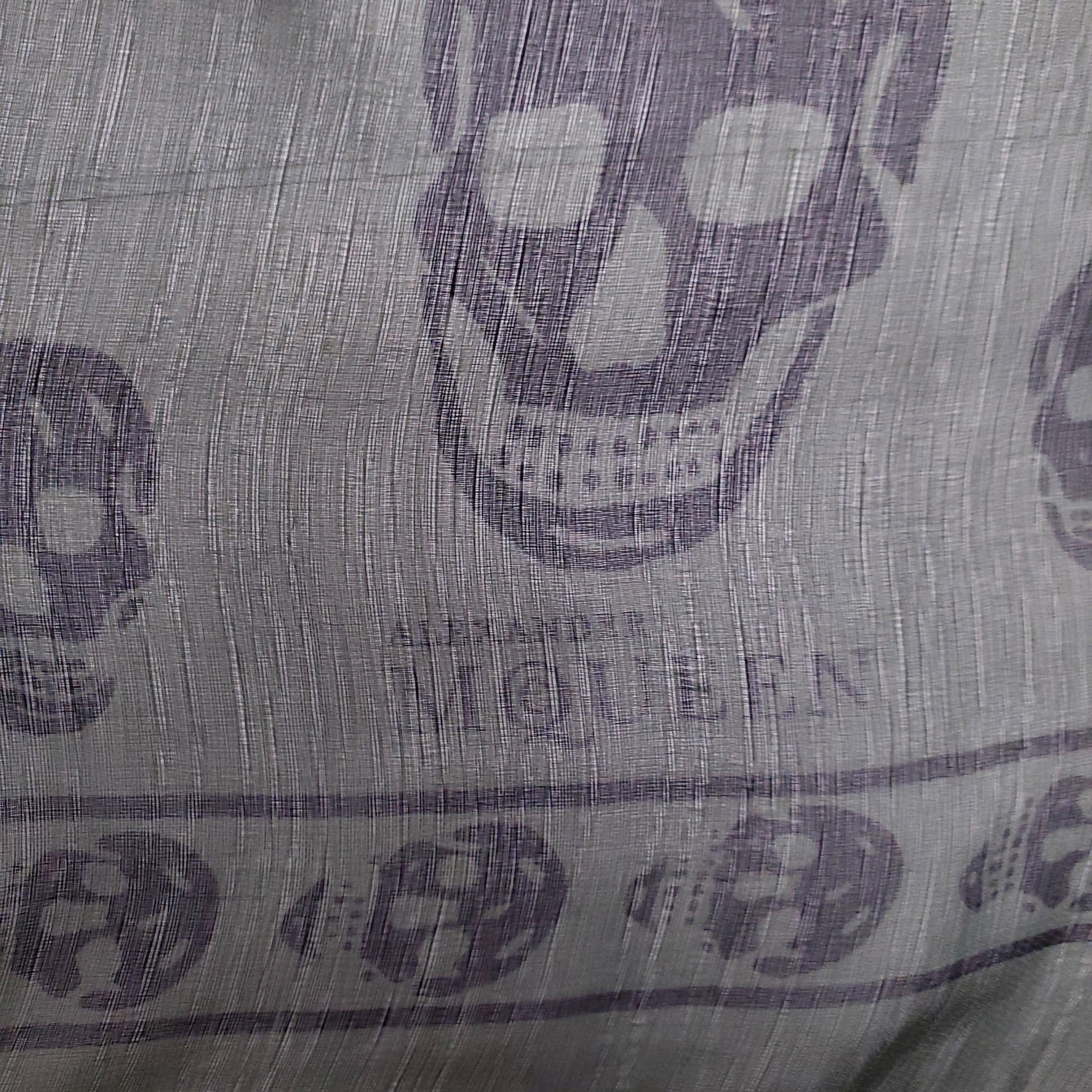 ALEXANDER MCQUEEN DARK GREEN SKULL PATTERNED SCARF