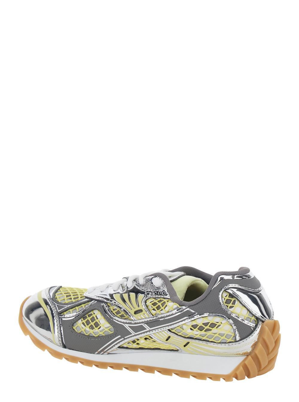 Bottega Veneta Women Orbit Lace Up Sneaker Technical Fishnet