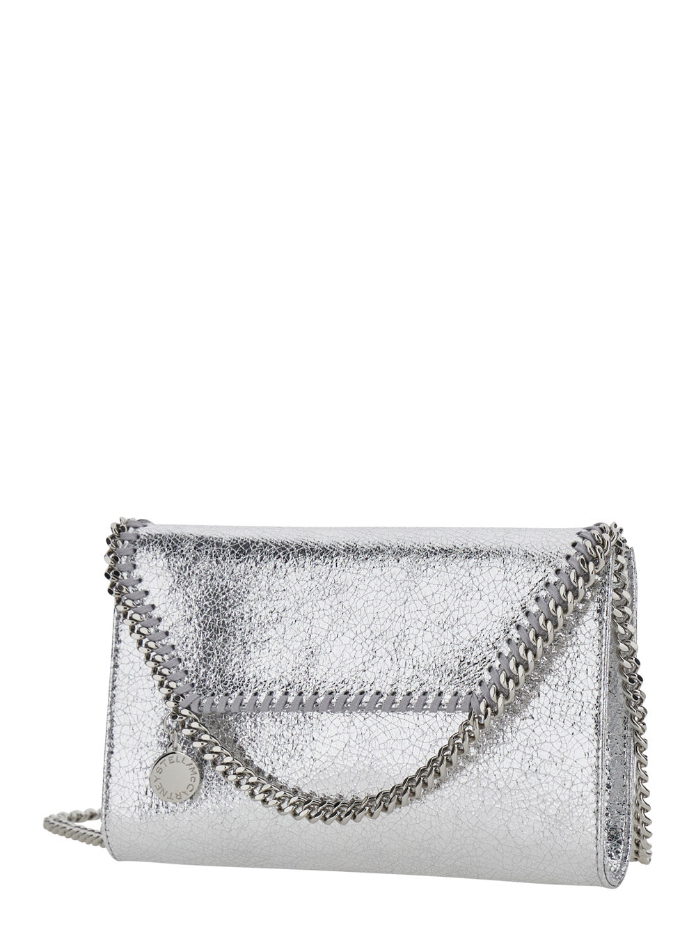 Stella Mccartney Women Falabella Wallet W/ Chain Bag With Chain In Metallic Synthetic Fabric For Women