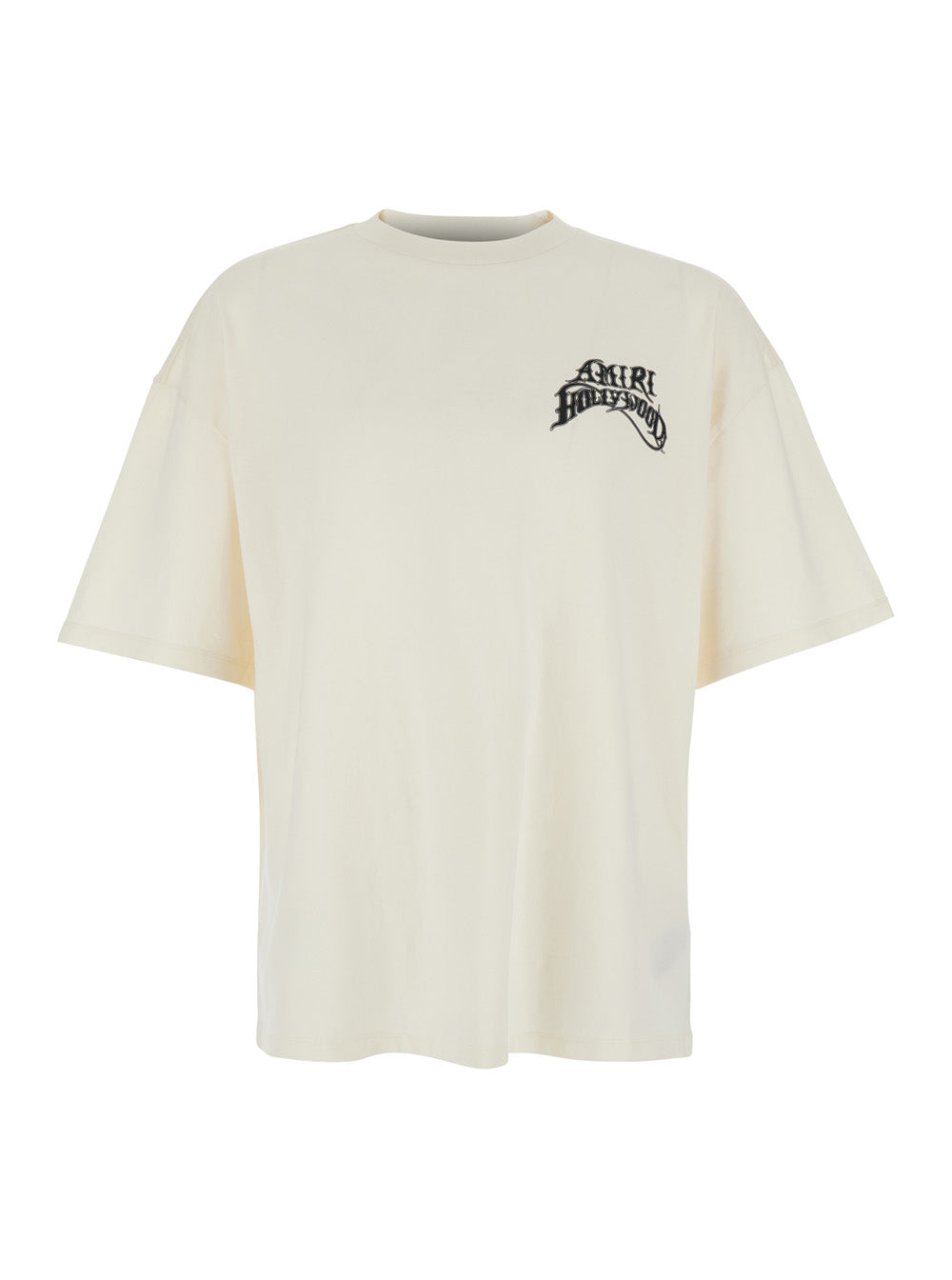 Amiri Men White T-Shirt With Printed Logo On The Front And Back In Cotton For Men