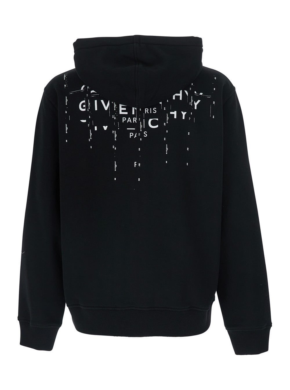 Givenchy Men Black Hooded Sweatshirt With Logo On The Back In Cotton For Men
