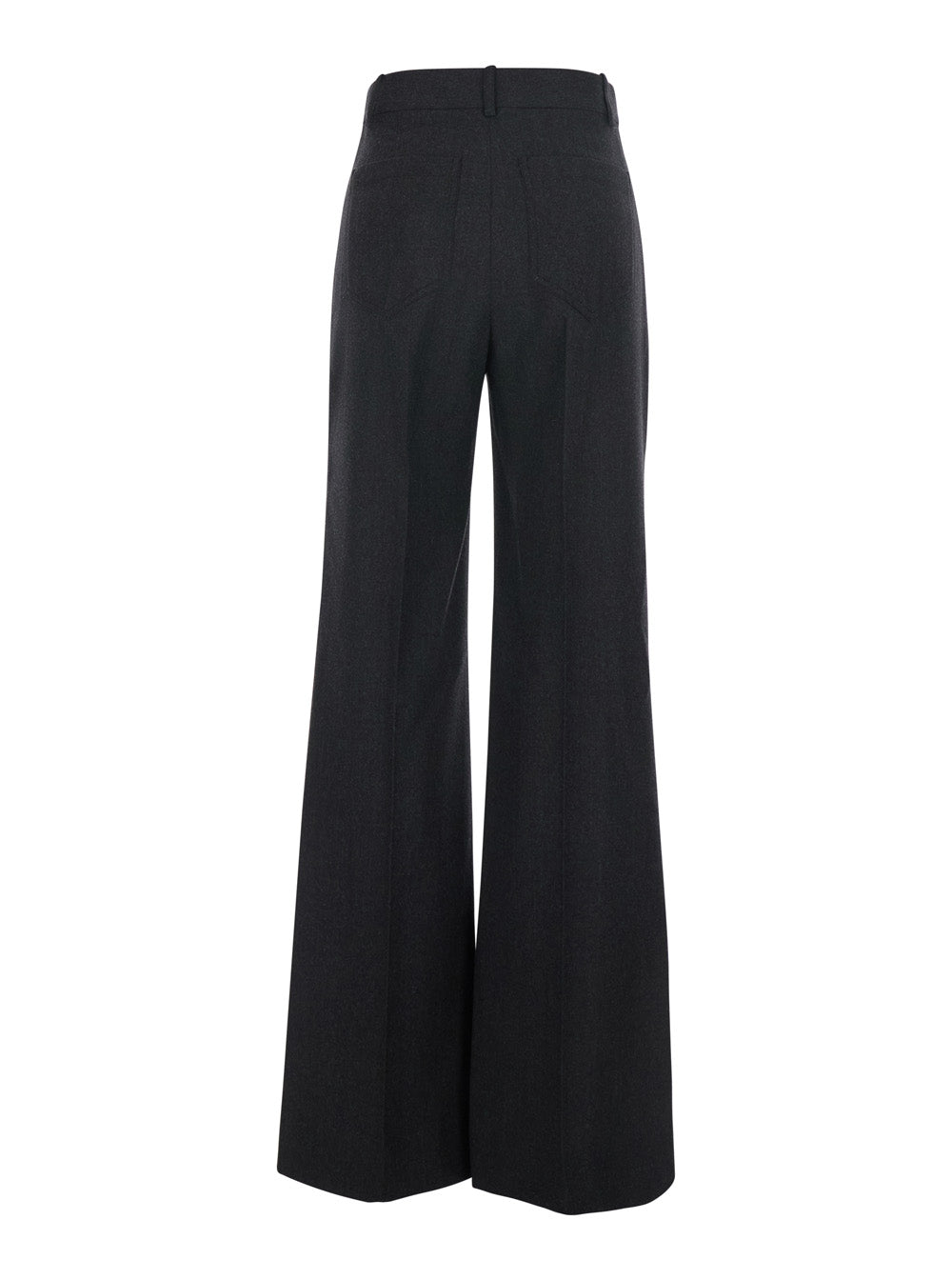 Victoria Beckham Women Alina Trouser Gray Wool Pants For Women