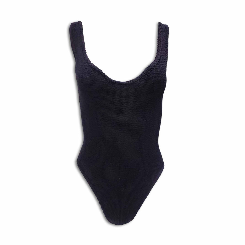 HUNZA G BLACK ONE-PIECE SWIMSUIT - SIZE O/S