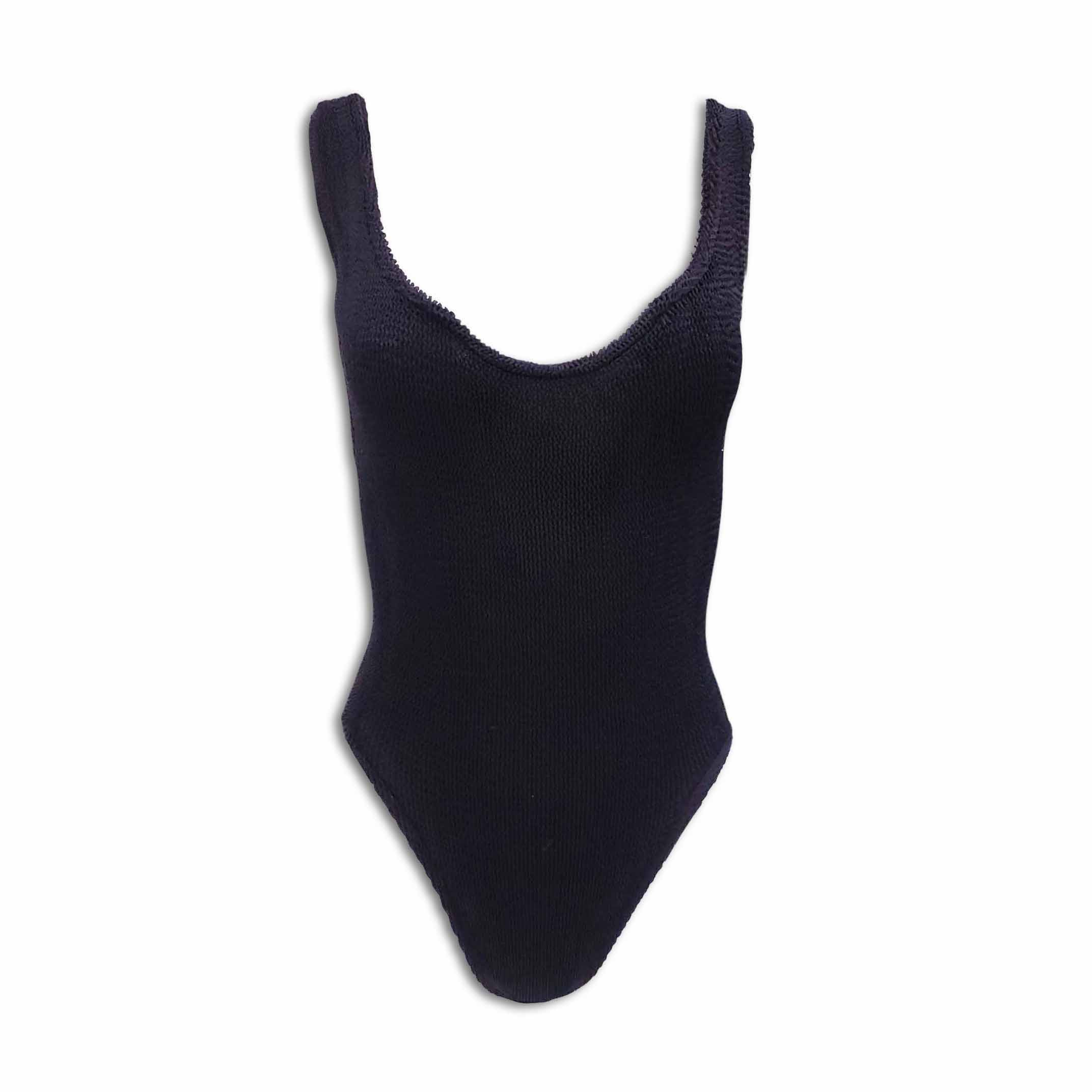 HUNZA G BLACK ONE-PIECE SWIMSUIT - SIZE O/S
