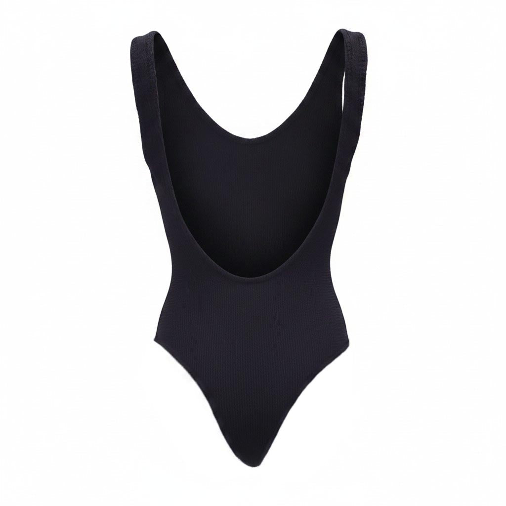 HUNZA G BLACK ONE-PIECE SWIMSUIT - SIZE O/S