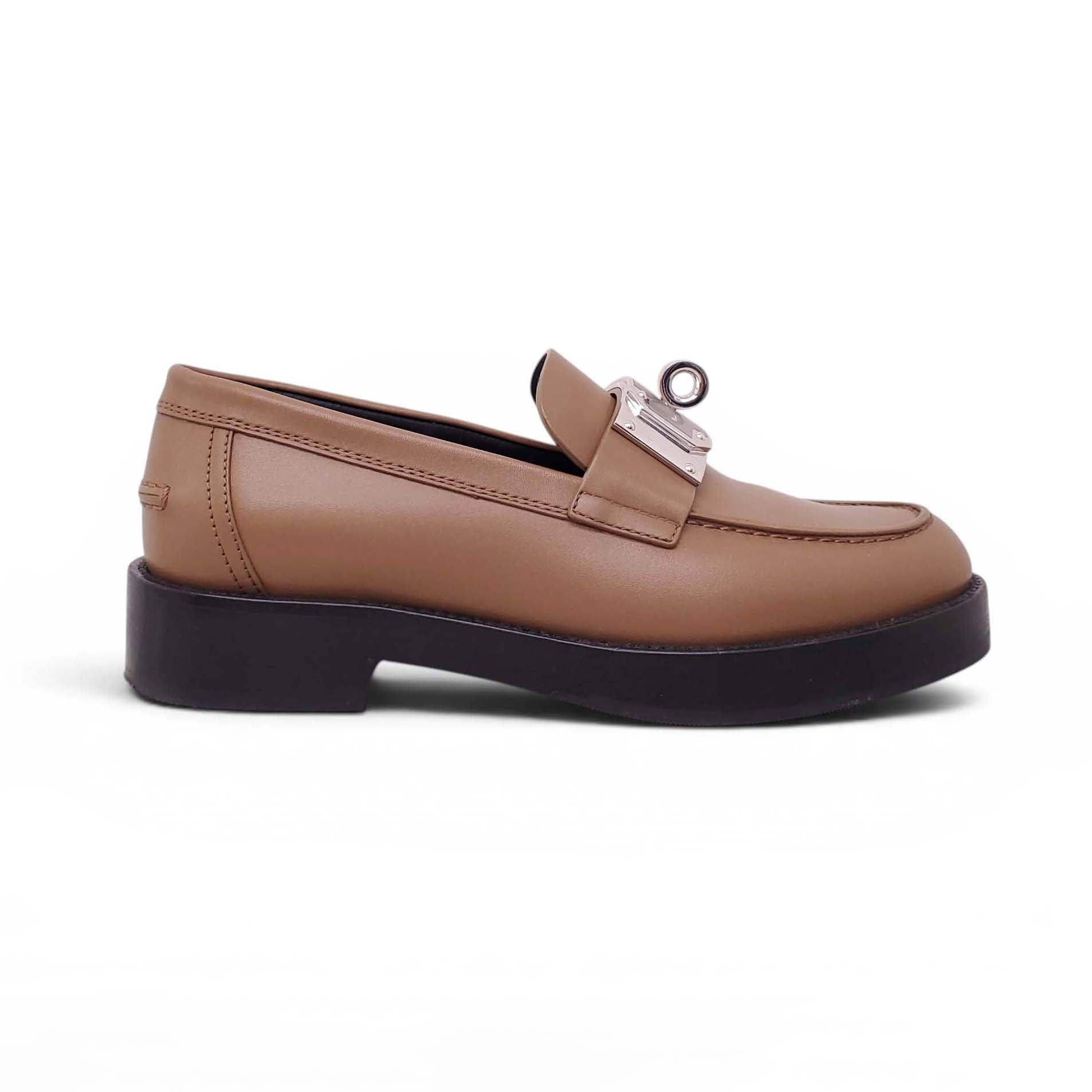 HERMÈS BROWN HOT LOAFERS - SIZE 36