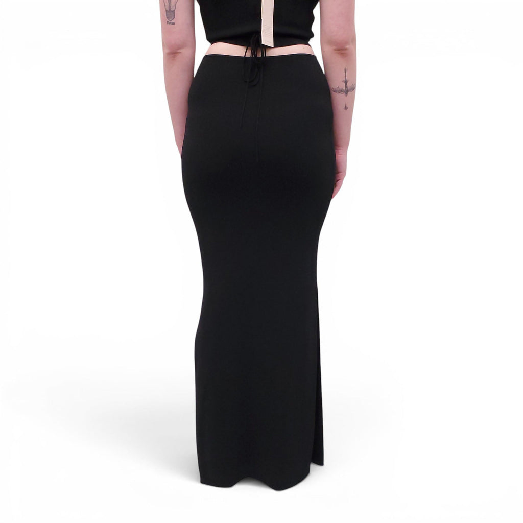 AYA MUSE BLACK 2-PIECE KNIT SKIRT SET - SIZE S