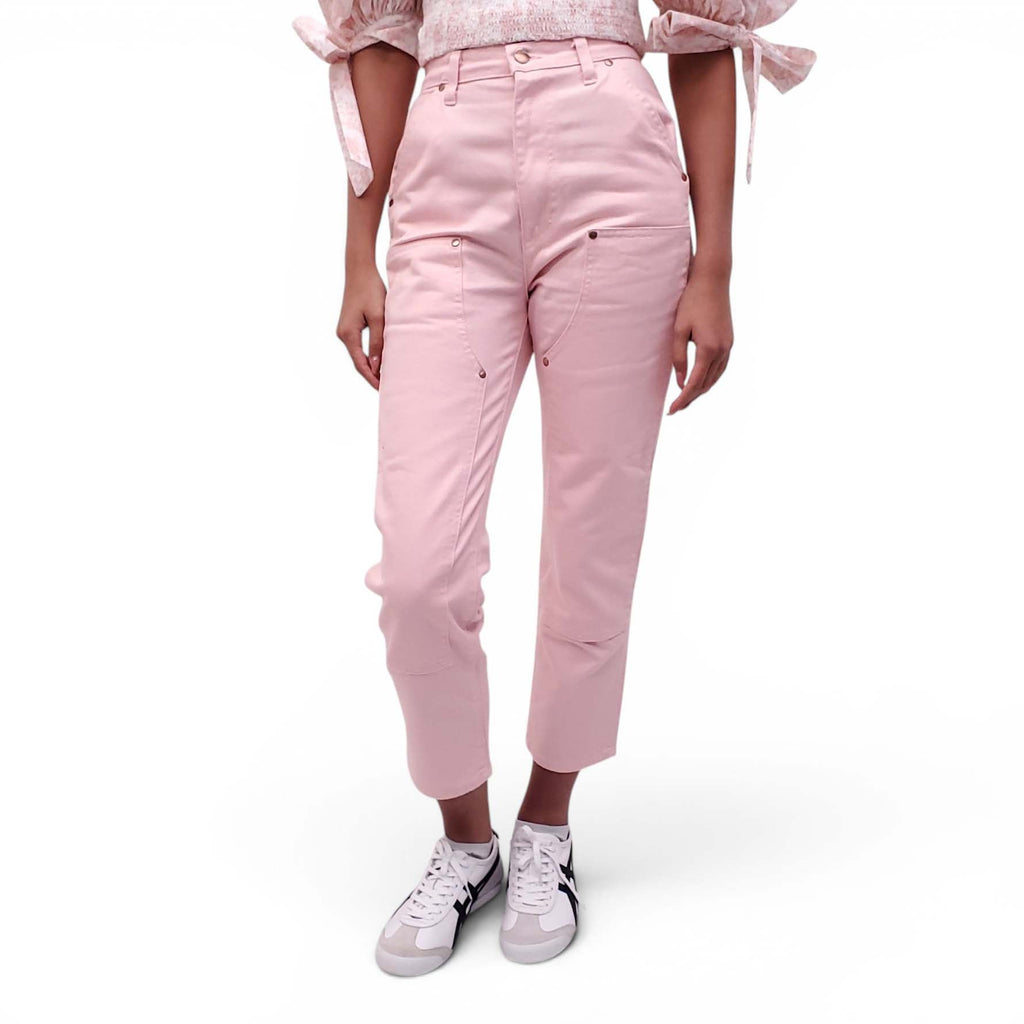 RENGGLI PINK SLIM-FIT WORK PANTS - SIZE 25