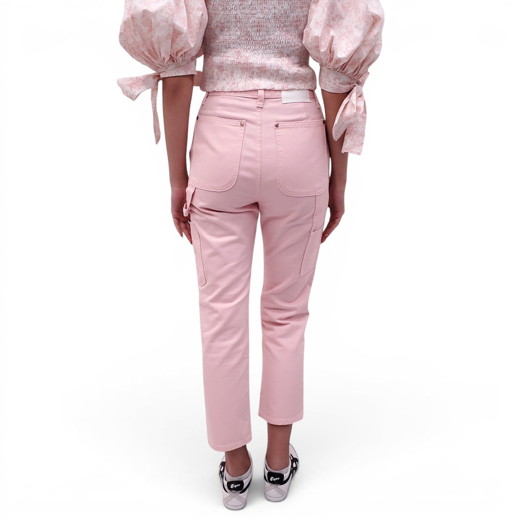 RENGGLI PINK SLIM-FIT WORK PANTS - SIZE 25