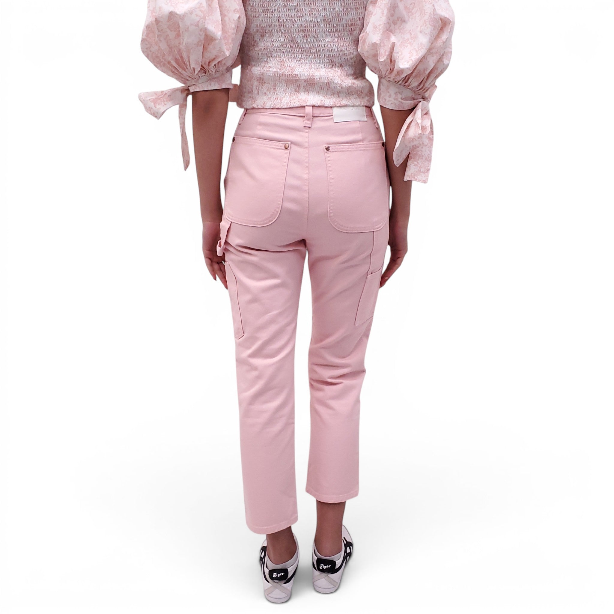 RENGGLI PINK SLIM-FIT WORK PANTS - SIZE 25
