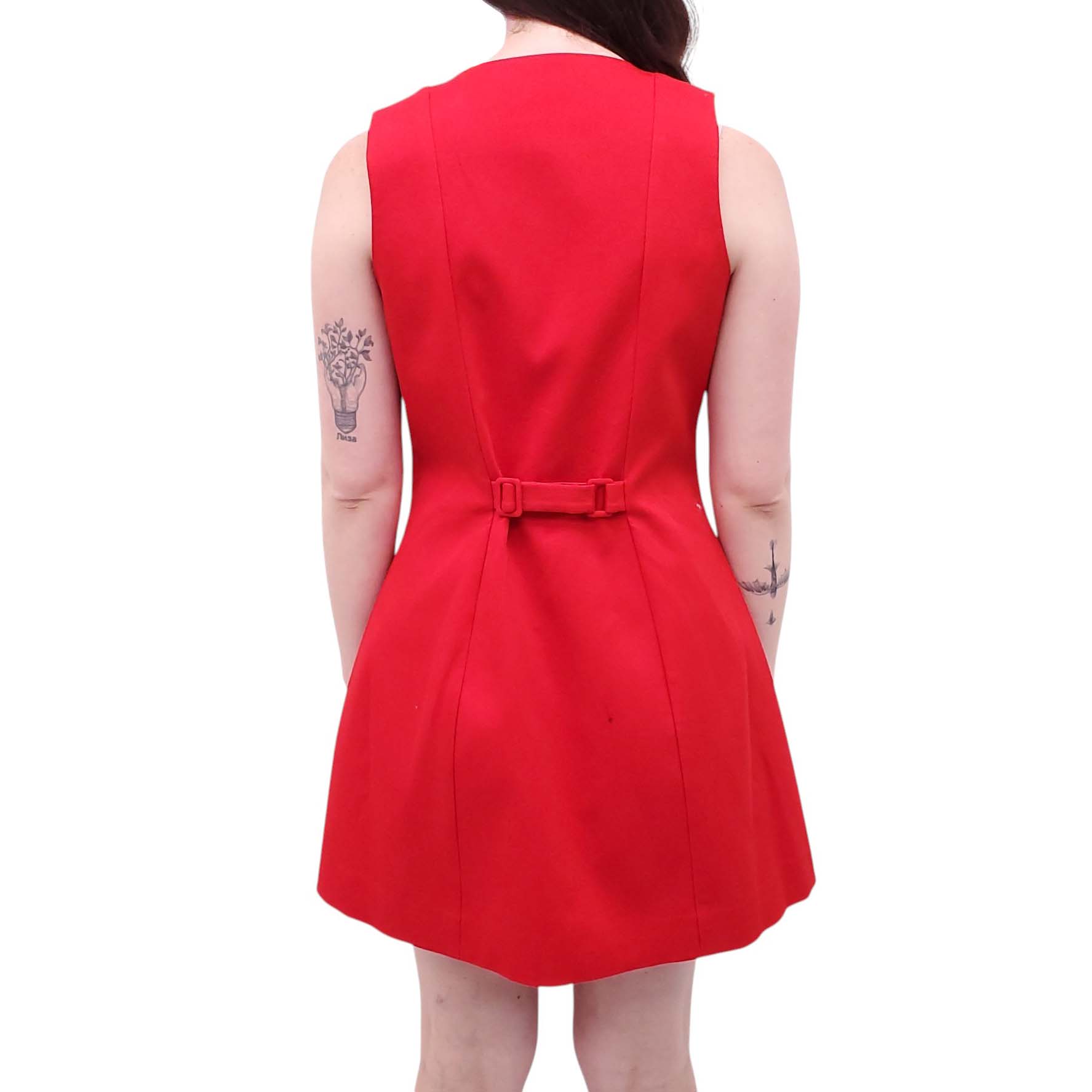 MIRROR PALAIS RED SLEEVELESS BLAZER DRESS - SIZE L