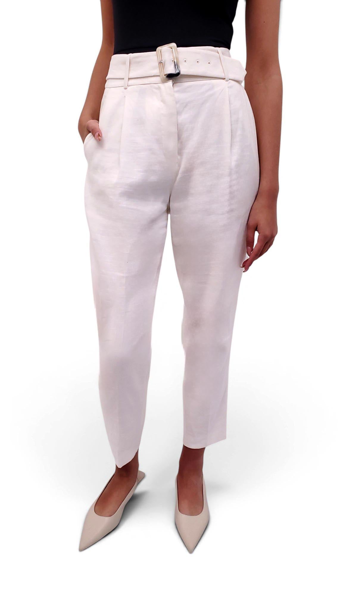 VERONICA BEARD WHITE LINEN BLAZER AND PANTS SET - SIZE 2