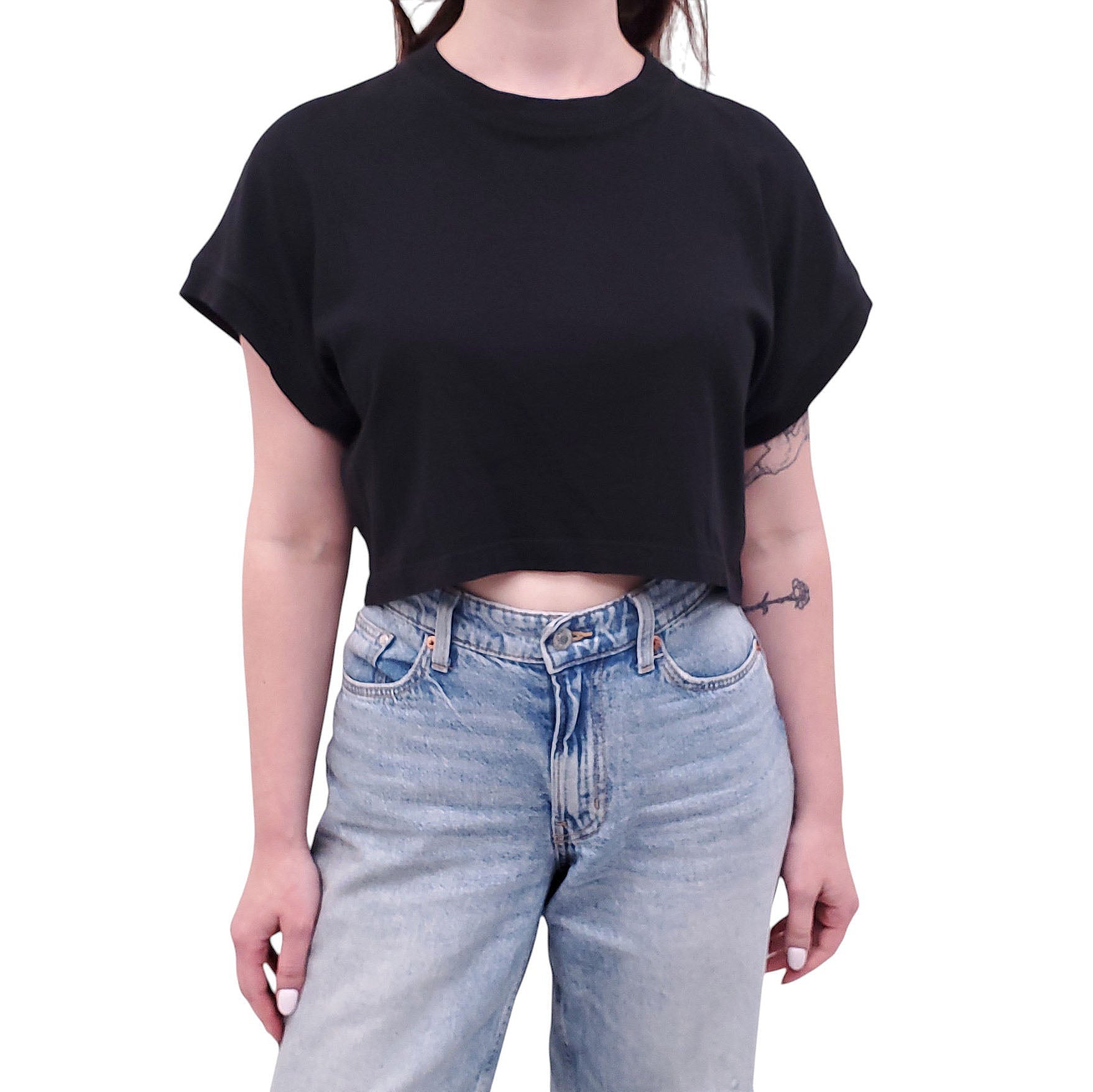 AGOLDE BLACK T-SHIRT - SIZE S