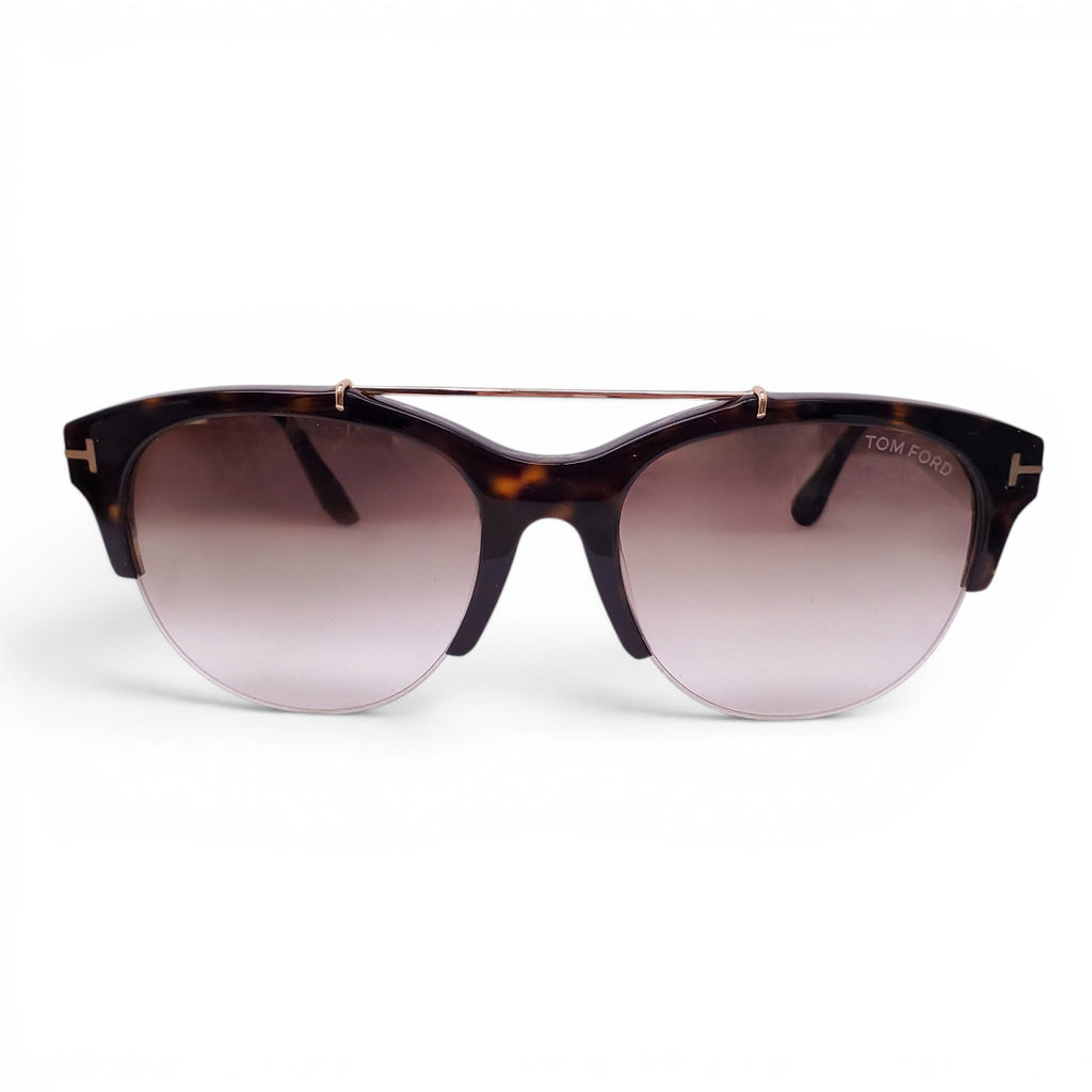 TOM FORD TORTOISE SHELL AND GOLD OMBRE LENS SUNGLASSES