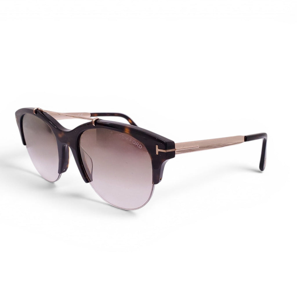 TOM FORD TORTOISE SHELL AND GOLD OMBRE LENS SUNGLASSES