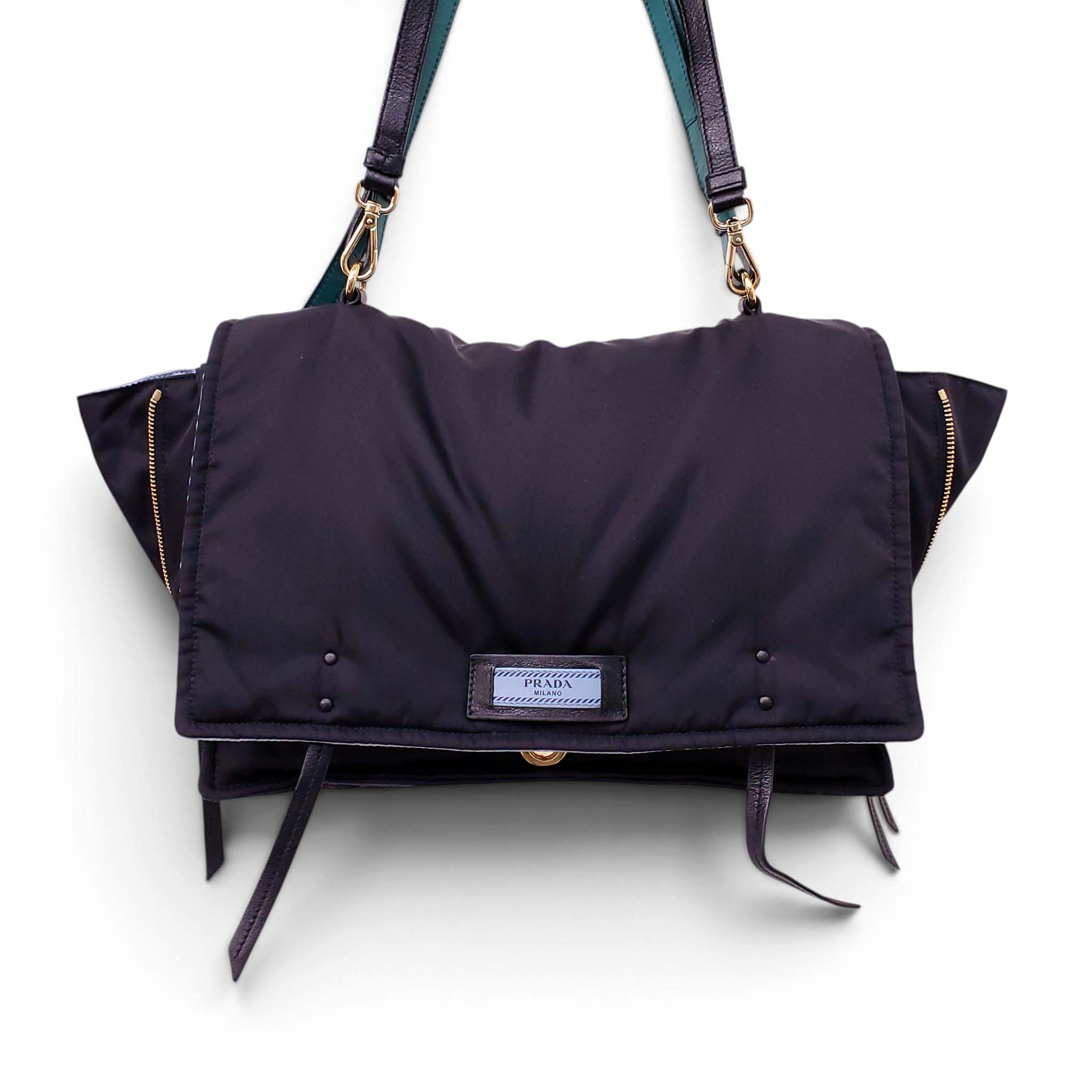 PRADA TESSUTO ETIQUETTE MESSENGER BAG