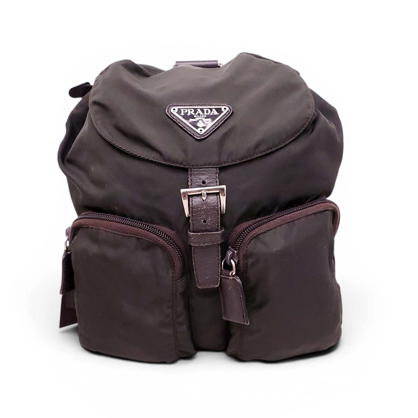 PRADA GREEN NYLON BACKPACK