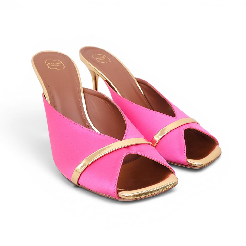 MALONE SOULIERS PINK AND GOLD HEELS - SIZE 41