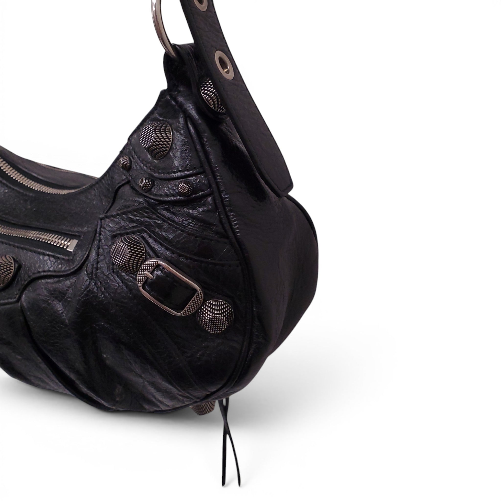 BALENCIAGA SMALL BLACK CAGOLE SHOULDER BAG