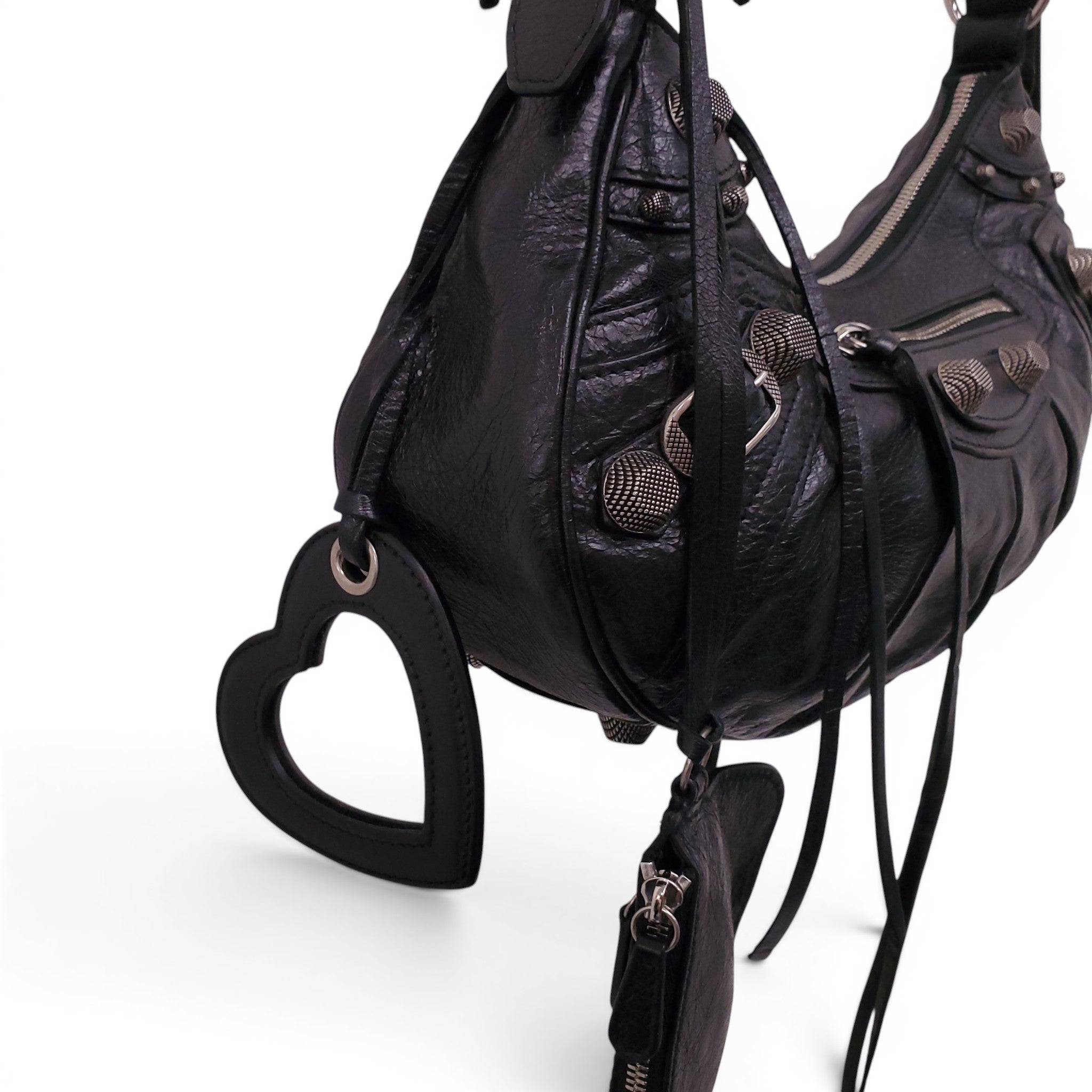 BALENCIAGA SMALL BLACK CAGOLE SHOULDER BAG