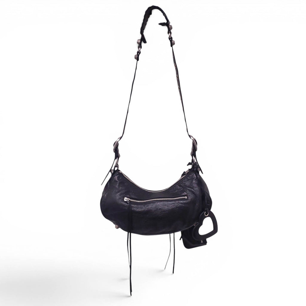 BALENCIAGA SMALL BLACK CAGOLE SHOULDER BAG