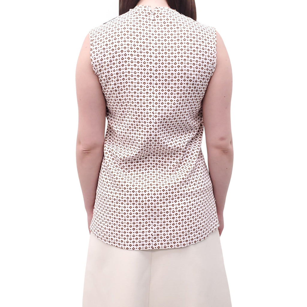 CHLOÉ GREEN PATTERNED LAYERED BLOUSE - SIZE 38