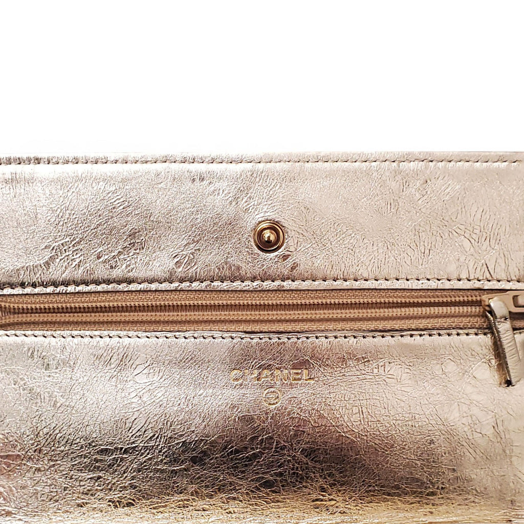 CHANEL GOLD RE-ISSUE WALLET ON A CHAIN