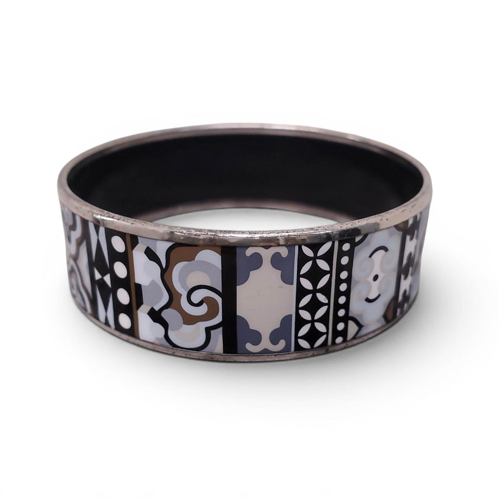 HERMÈS LARGE PATTERNED BANGLE - SIZE 70