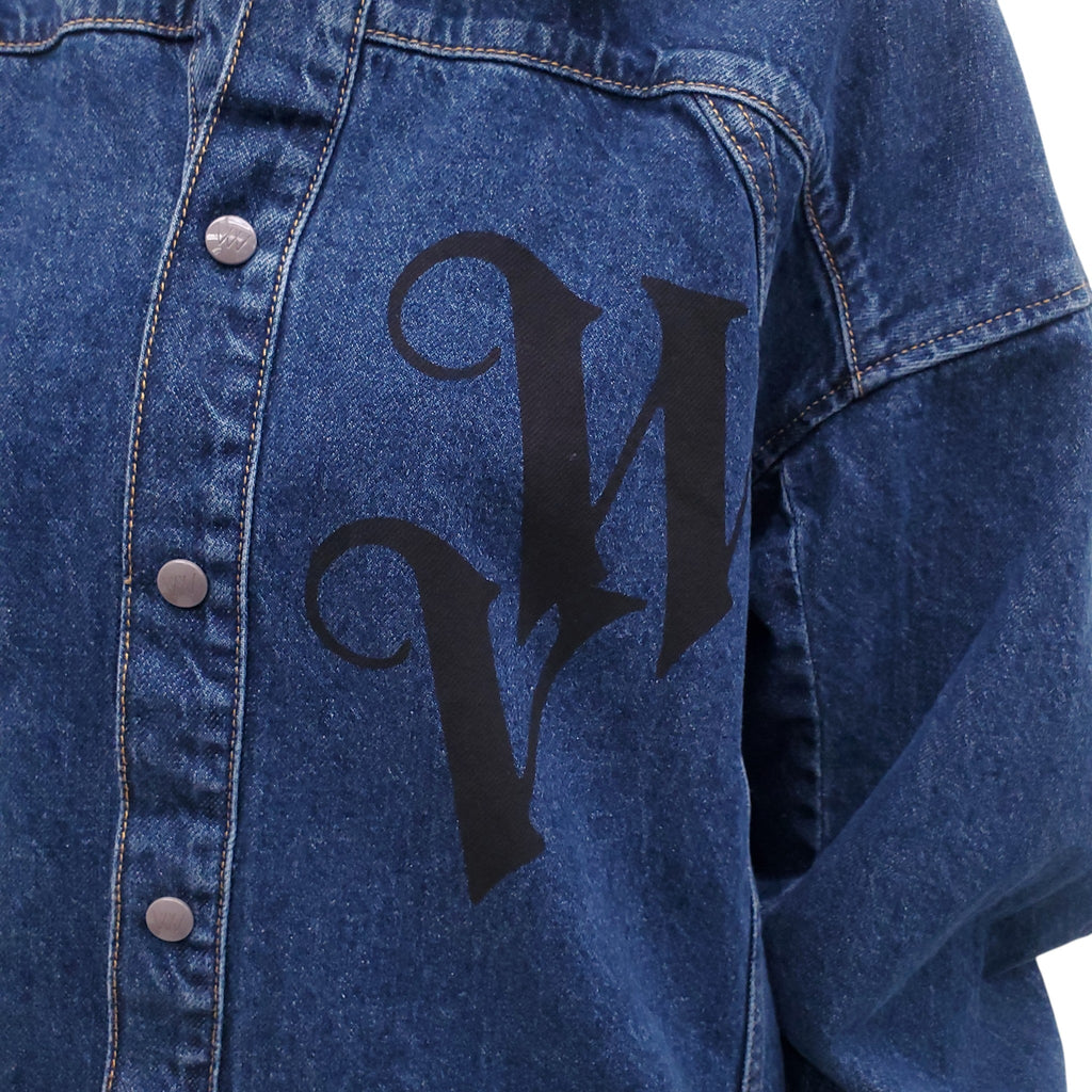 VIVIENNE WESTWOOD OVERSIZED DENIM LOGO SHIRT - SIZE M