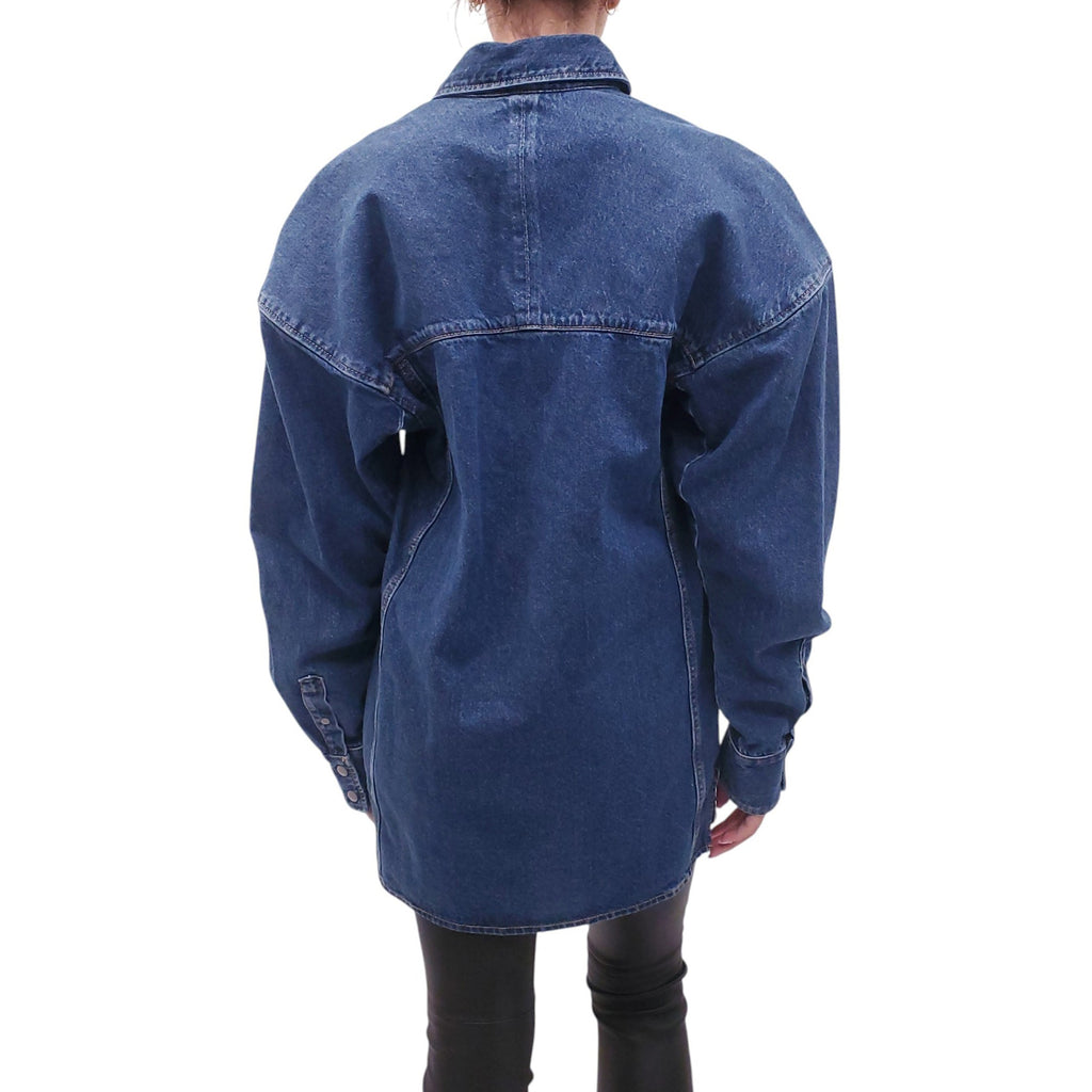 VIVIENNE WESTWOOD OVERSIZED DENIM LOGO SHIRT - SIZE M
