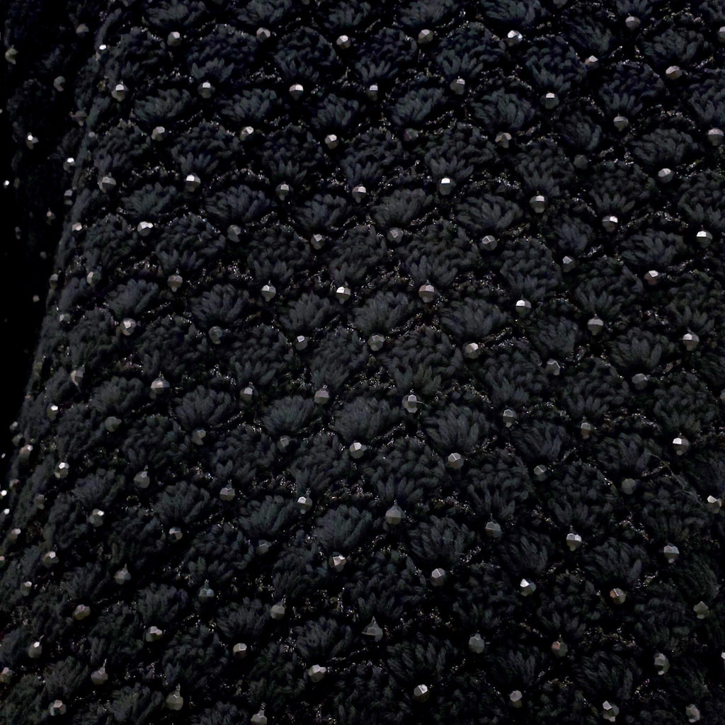 VIVIENNE POY BLACK BEADED KNIT CARDIGAN - SIZE M