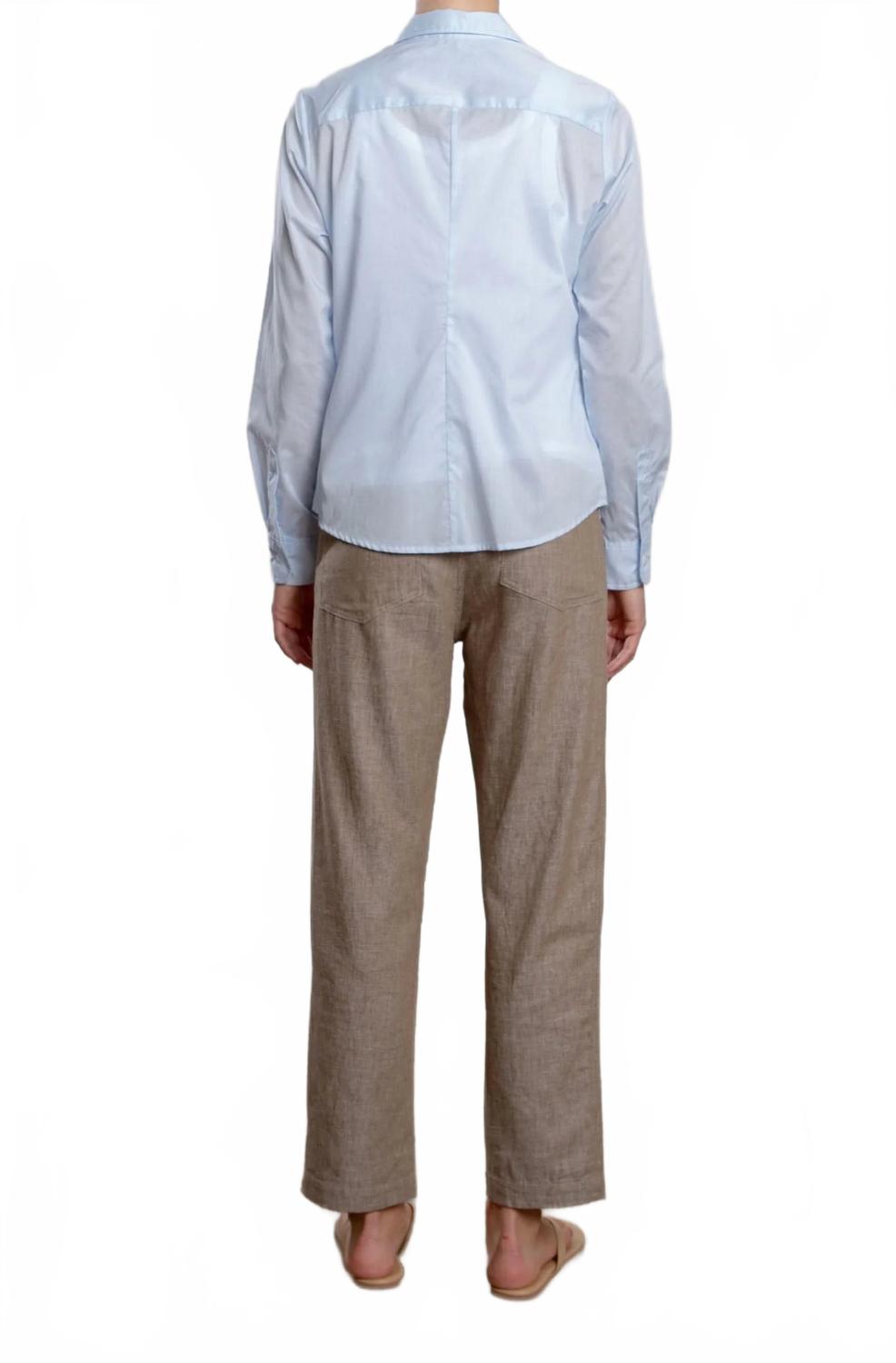 Ellis Linen Twill Pant In Sparrow