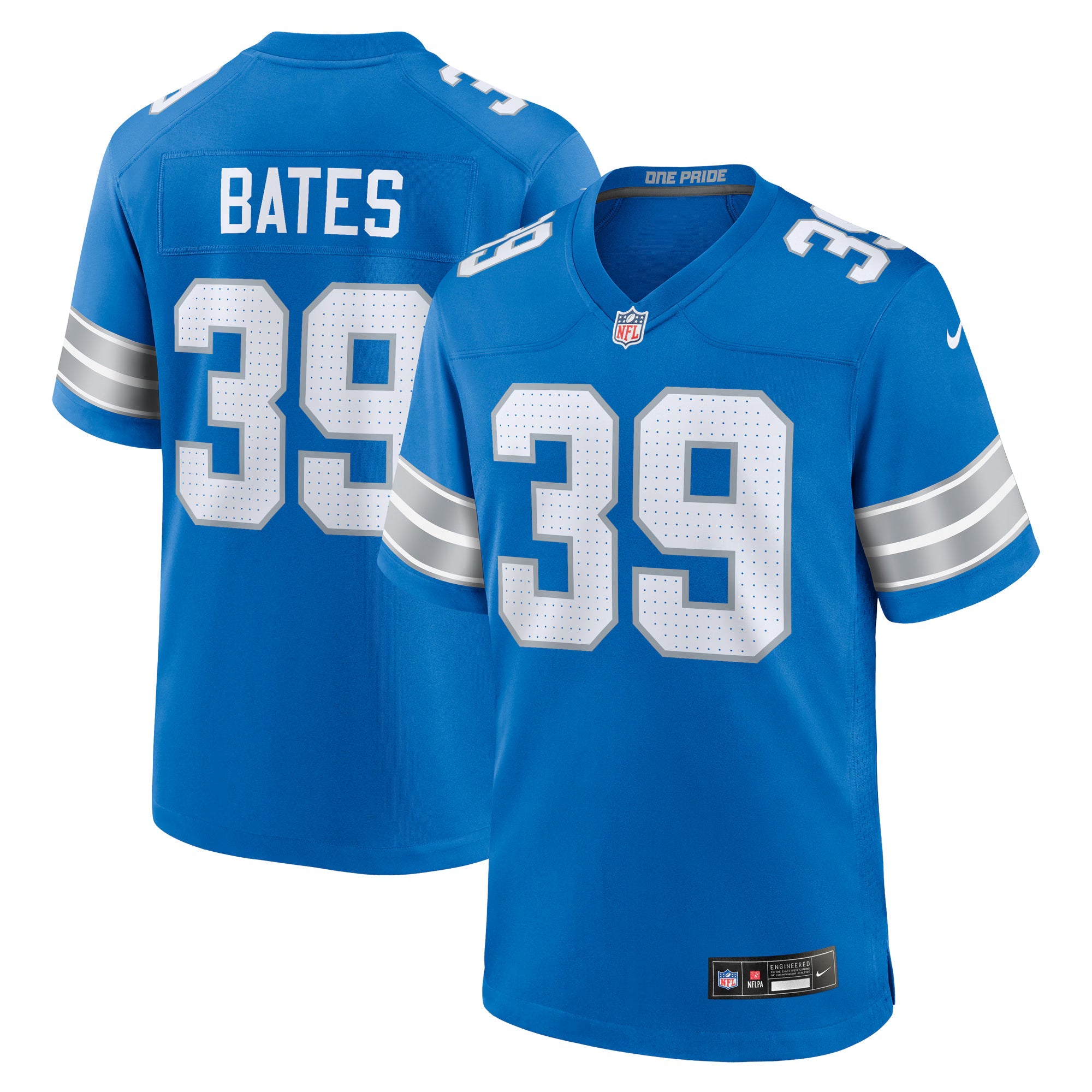Detroit Lions Jake Bates Blue Team Game Jersey