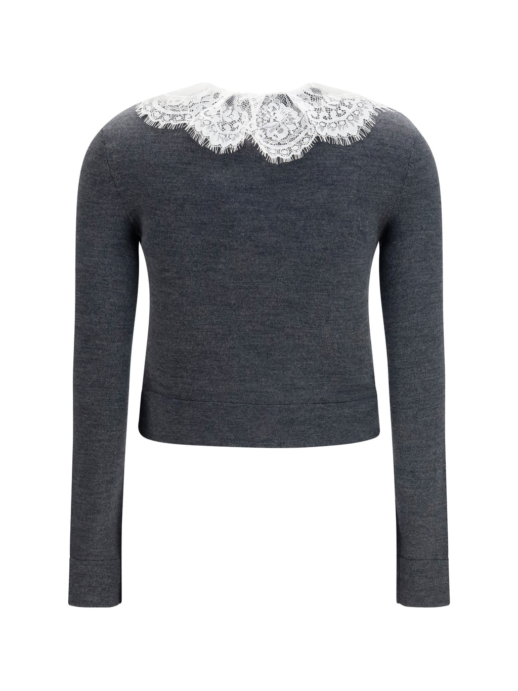 Self-Portrait Women Knit Cardigan With Lace Collar