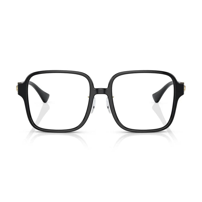 Versace Eyeglasses Square Full Rim, Black Frame And Clear Demo Lenses Lens Ve3333Dgb1