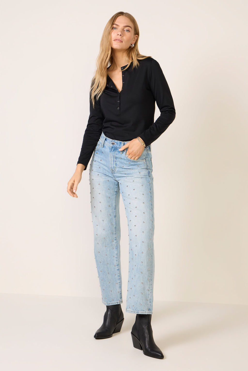 Women's Peyton Henley Long Sleeve Top