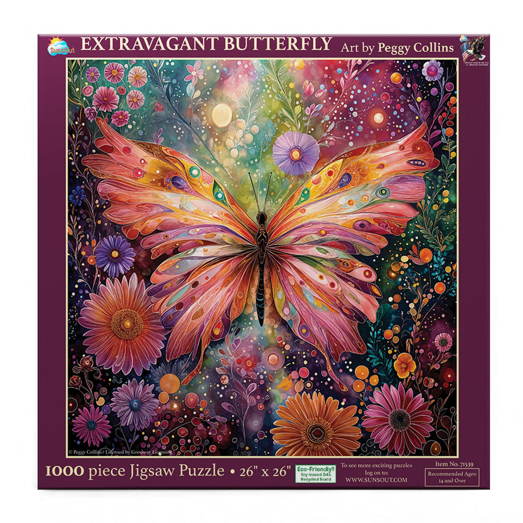 Extravagent Butterfly 1000 piece Jigsaw Puzzle for Adults