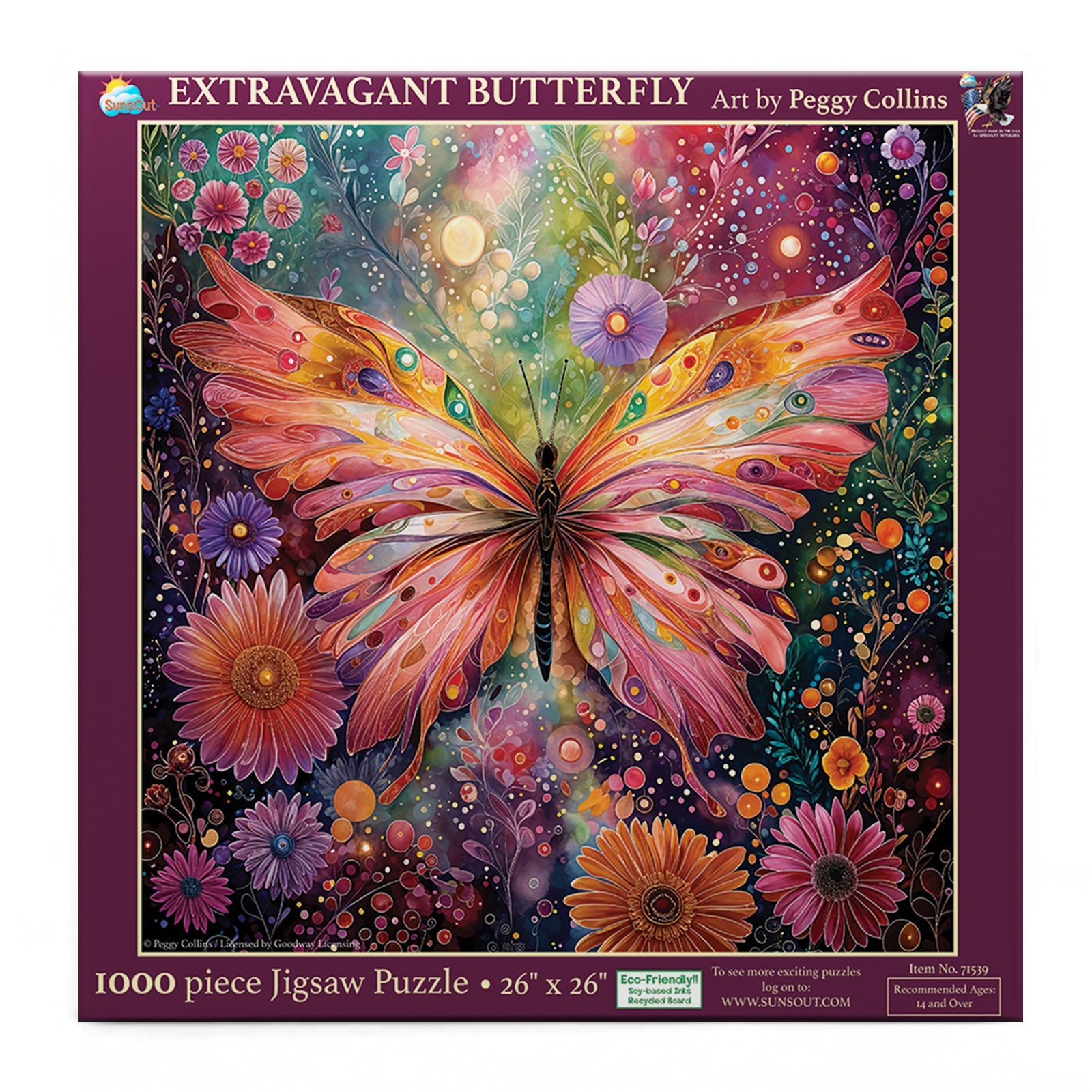 Extravagent Butterfly 1000 piece Jigsaw Puzzle for Adults