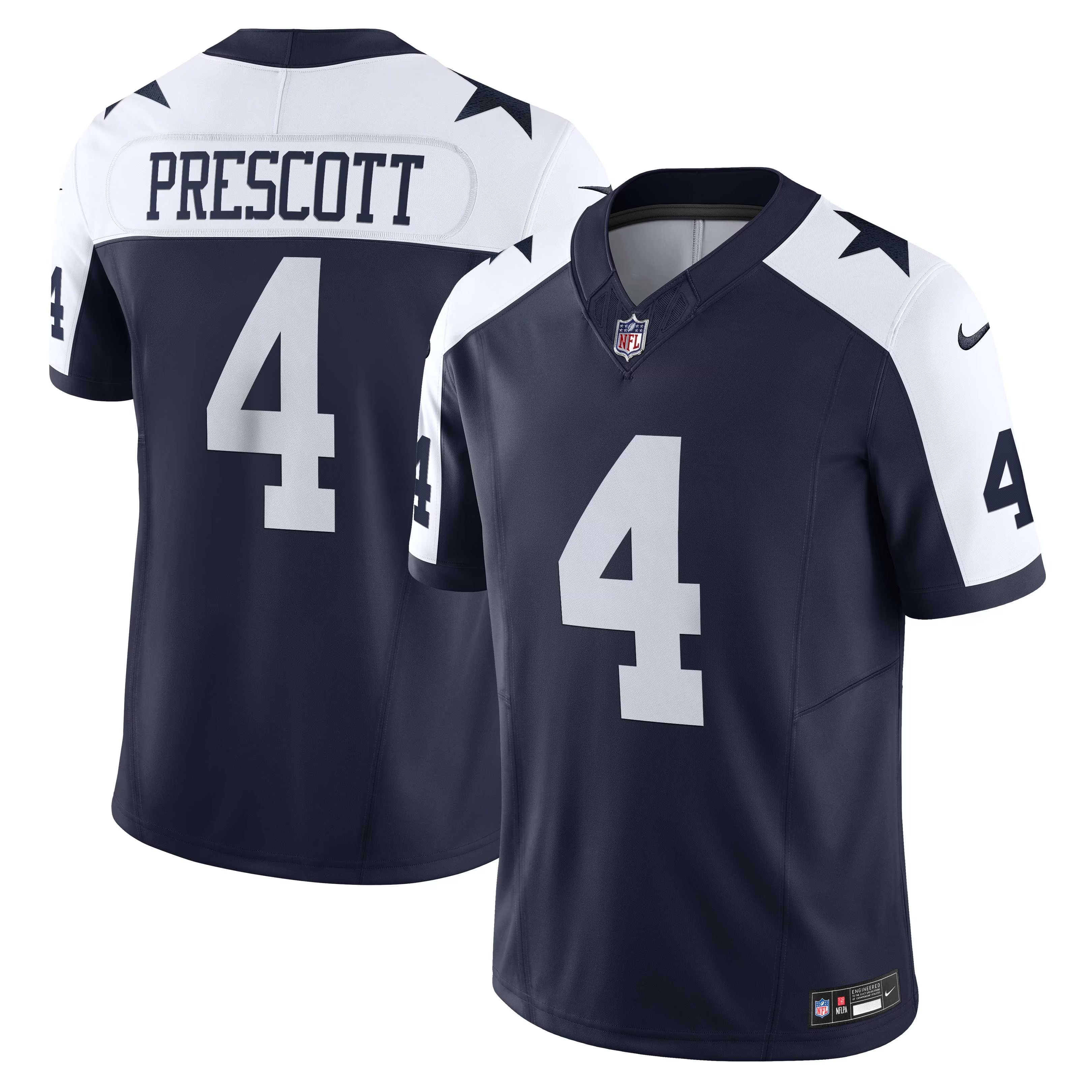 Dallas Cowboys Dak Prescott Navy Vapor F.U.S.E. Limited Jersey