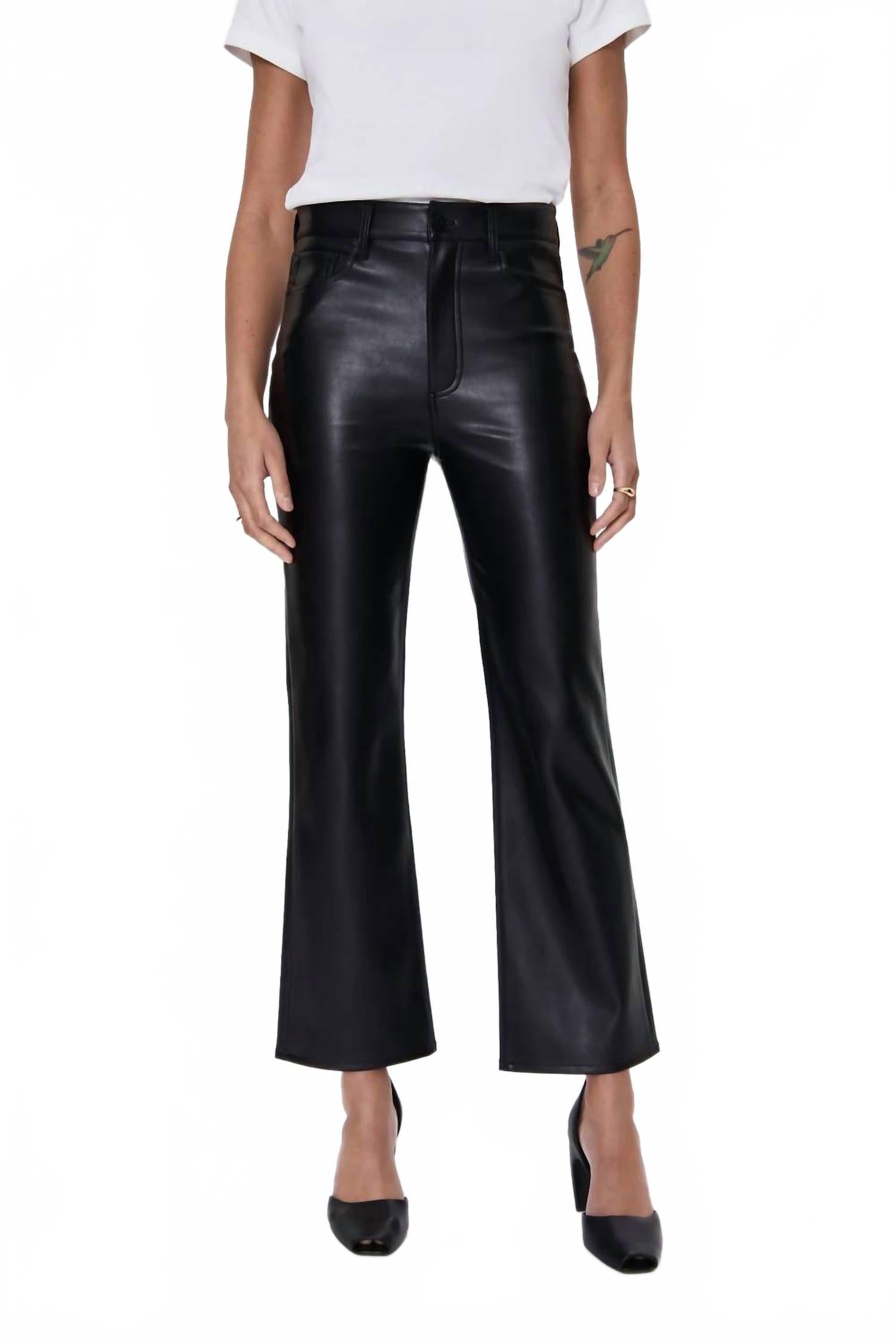 Alley High Rise Vintage Ankle Bootcut Jeans In Oynx