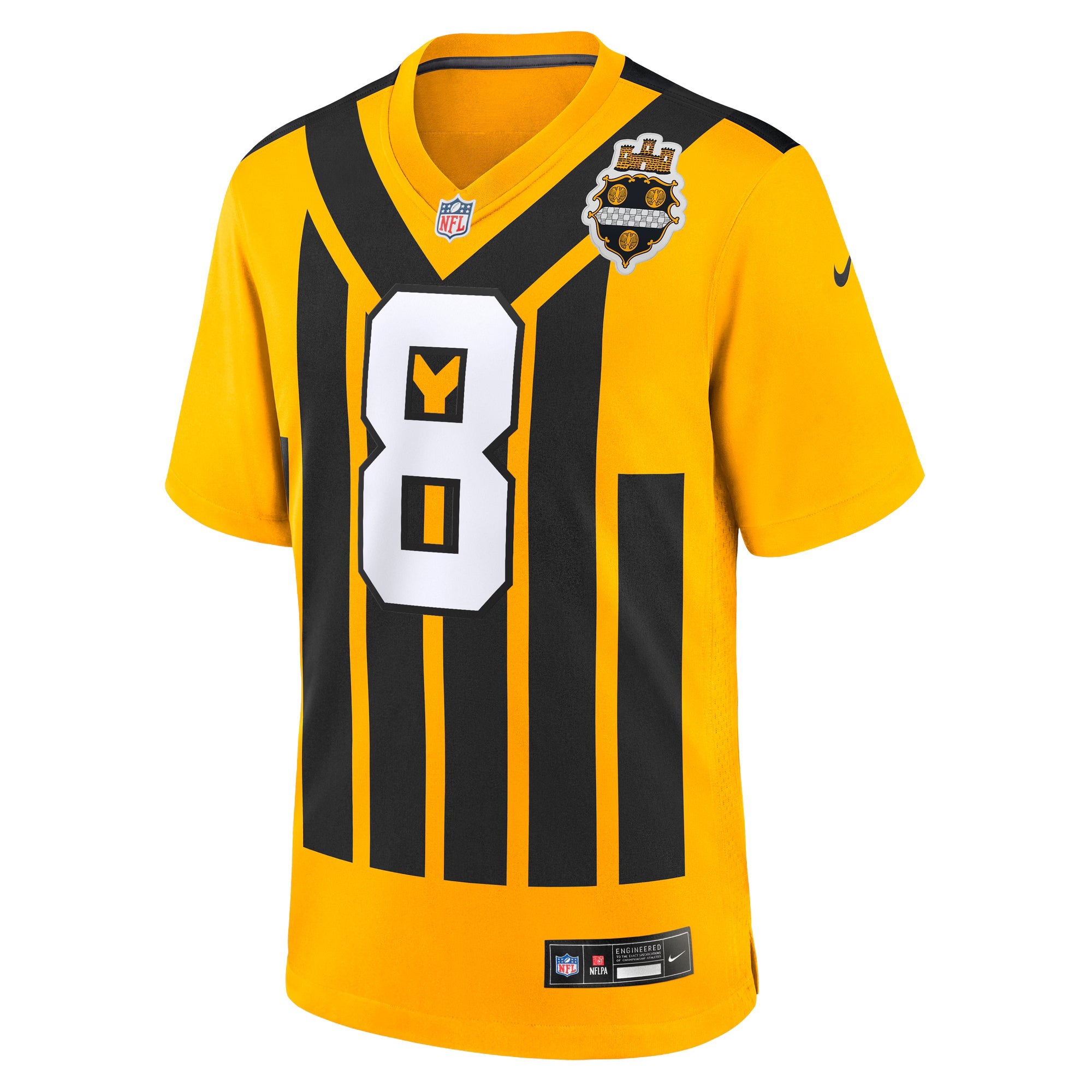 Pittsburgh Steelers Aaron Rodgers Gold Alternate 1933 Throwback Game Jersey