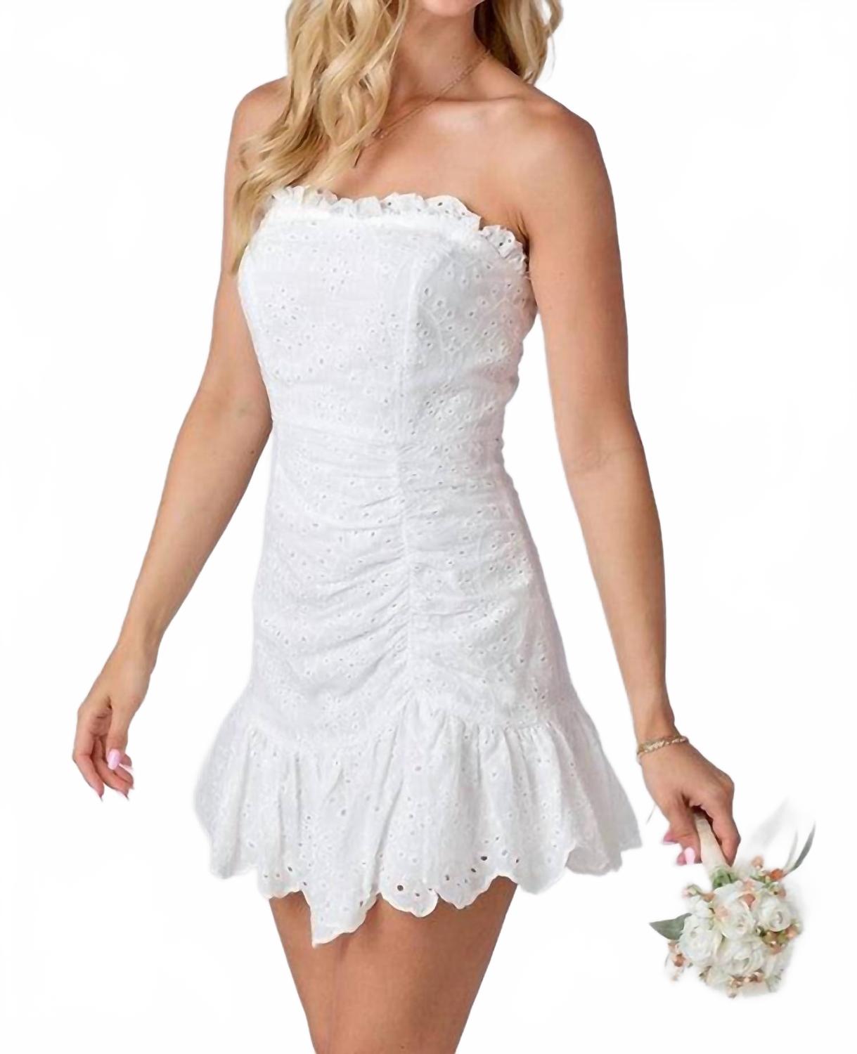 Next To You Frilled Mini Dress In White