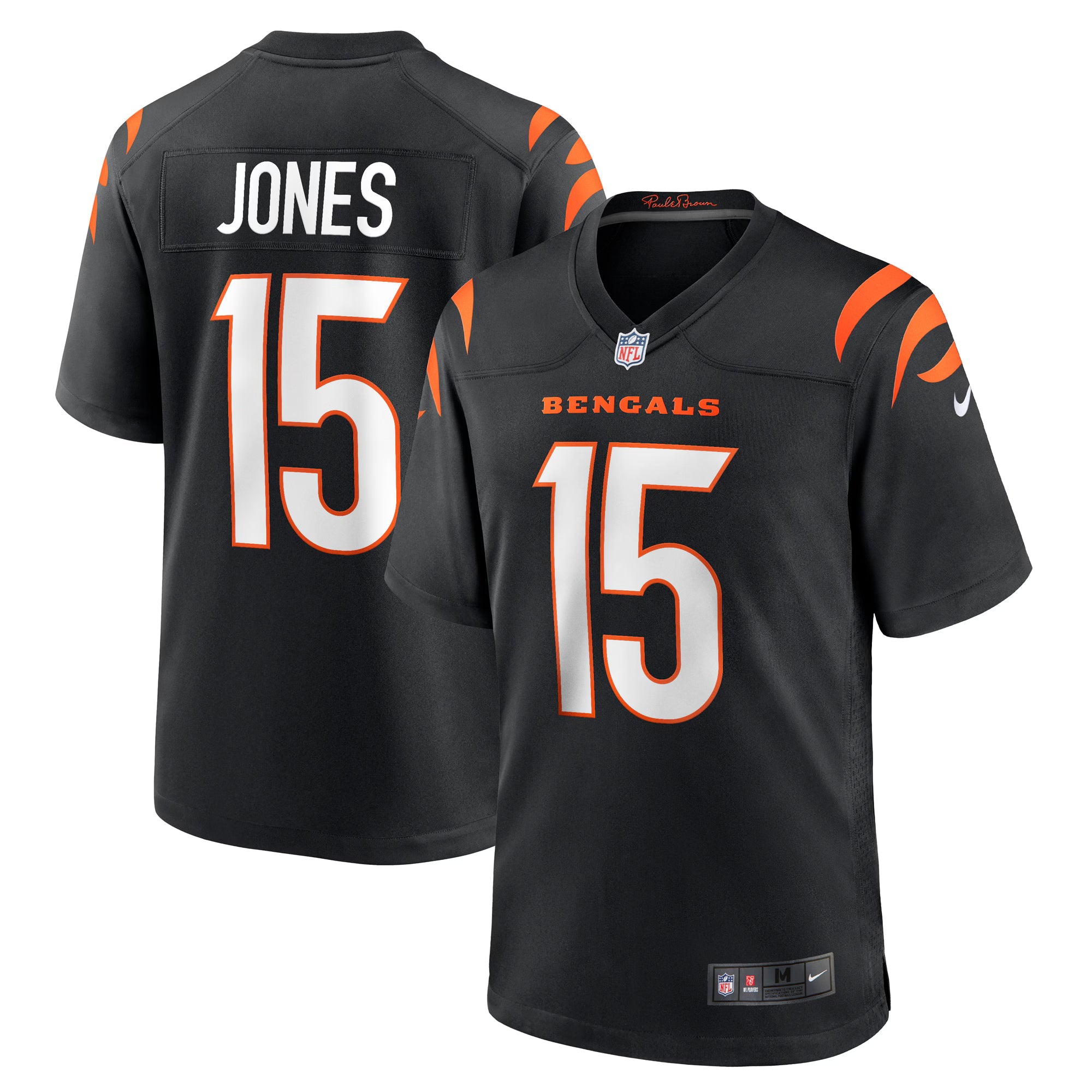 Cincinnati Bengals Charlie Jones Black Team Game Jersey