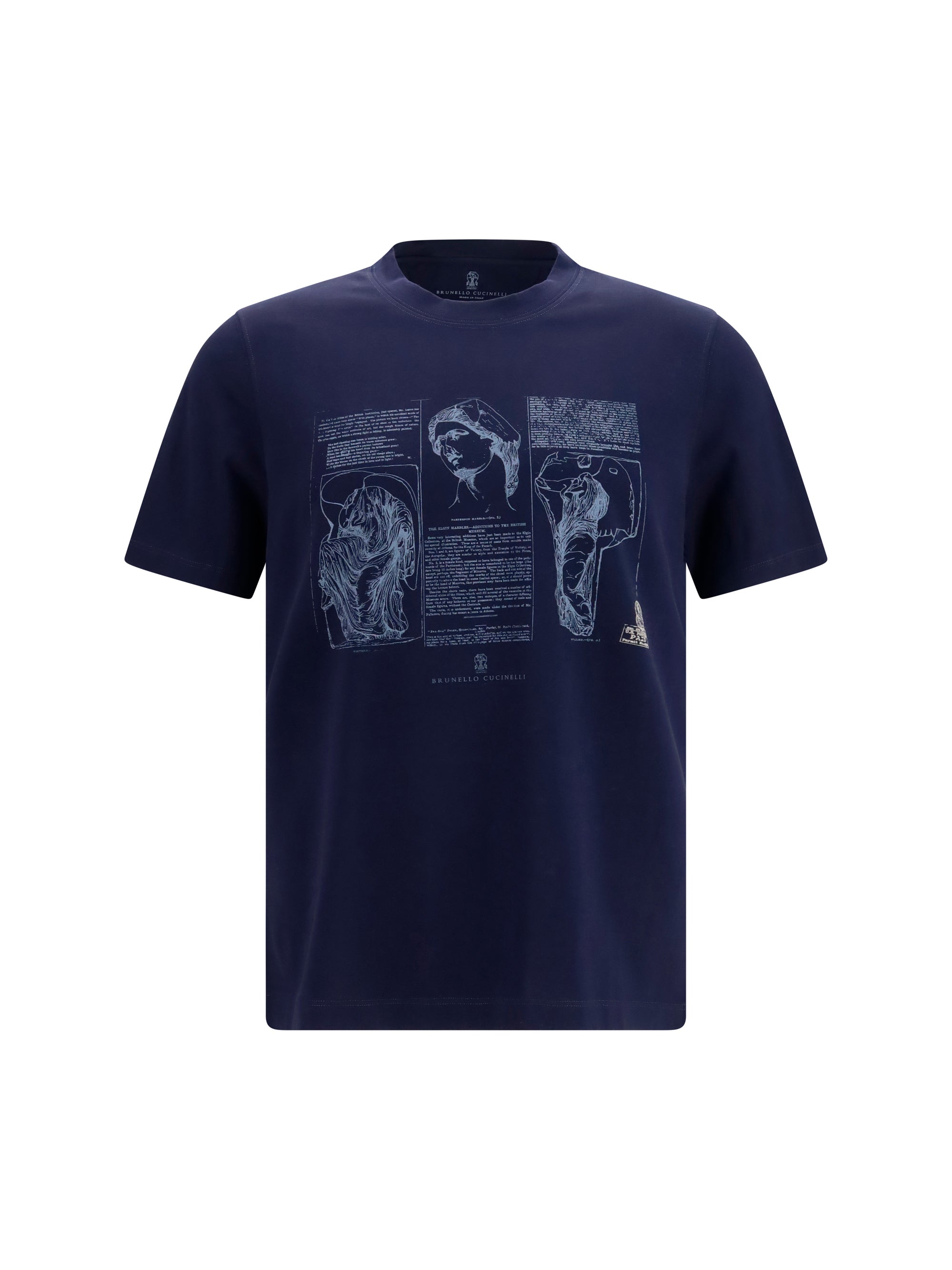 Brunello Cucinelli Men Cotton Printed T-Shirt