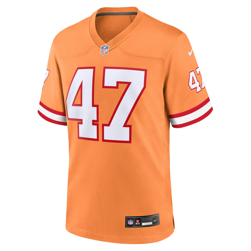 Tampa Bay Buccaneers John Lynch Orange Throwback Game Jersey